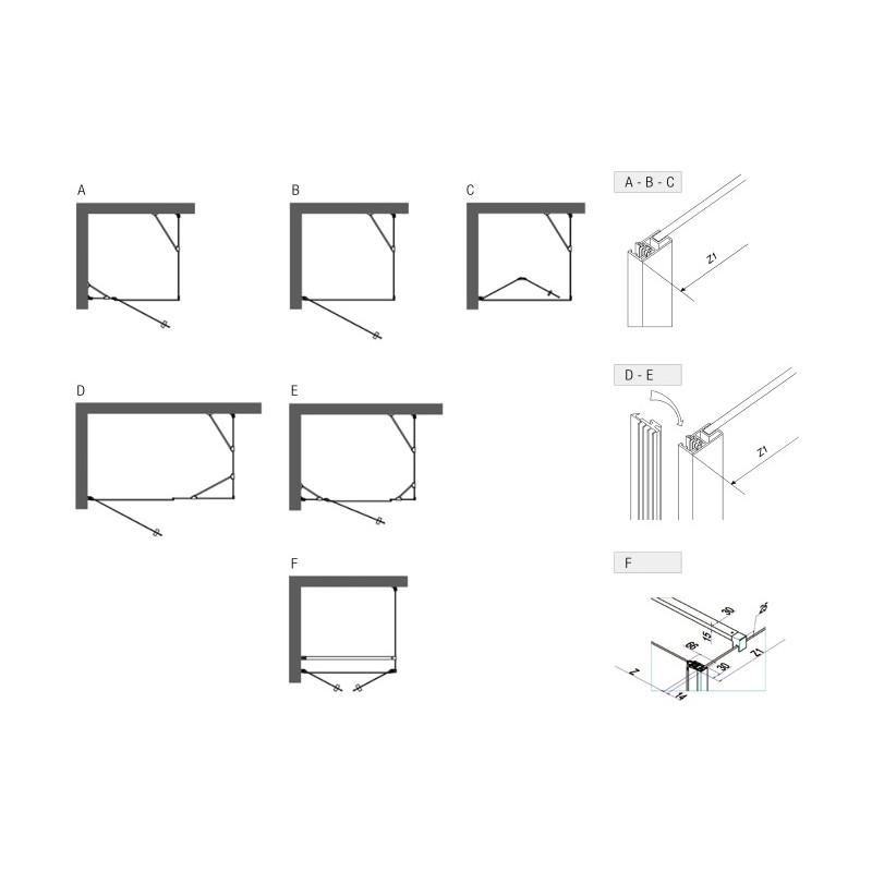 Samo Paroi douche fixe 89-915cm Ht195cm Polaris Kobleo Samo Paroi douche fixe 89-915cm Ht195cm Polaris Kobleo
