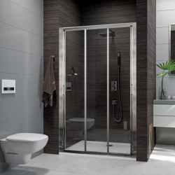 Leda Paroi douche coulissant 3Vantaux 90 face ATOUT 3 Leda Kobleo