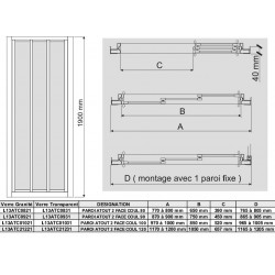 Leda Paroi Atout 3 Coulissante 3 Volets 120 Vt Blanc Kobleo