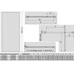 Leda Paroi Atout 3 Pivotante Axe Excentre 80 Vt Blanc Kobleo