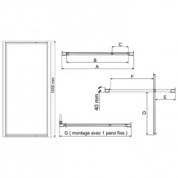 Leda Paroi Atout 3 Pivotante Axe Excentre 90 Vt Blanc Kobleo