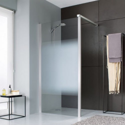 Leda Paroi de douche mobile ouverte dépoli dégradé 25 cm Jazz Plus Kobleo