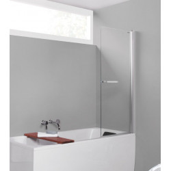 Leda Pare-baignoire 1Volet pivotant 750x1500mm ouverture 180° profilé argen Kobleo