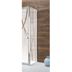 Leda Paroi fixe 1000 x 1900 mm verre sérigraphie W15 profilé argent mat TYX Kobleo