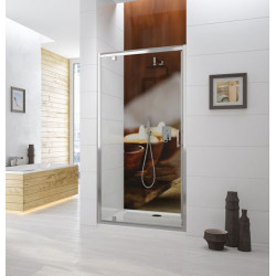 Leda Paroi porte pivotante axe excentré 900x1900mm profilé blanc TYXO Kobleo