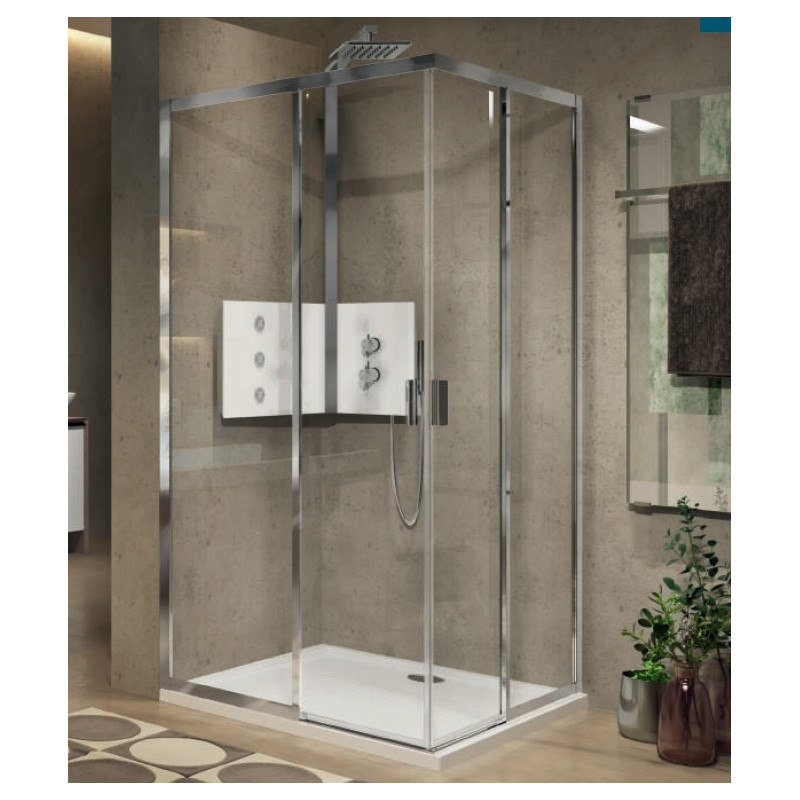 Novellini Paroi douche coulissante 108-114xH195cm 1 fixe profilé silver LUNES 20 Novellini Kobleo