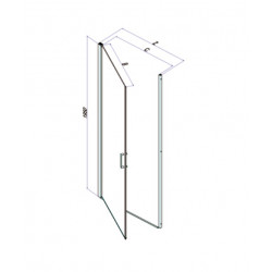 Samo Porte douche pivotante 67 70cm profilés chromé brillantVersion Droite  Kobleo