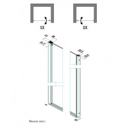 Samo Porte douche pivotante 67 70cm profilés chromé brillantVersion Droite  Kobleo