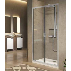 Novellini Paroi douche 2 portes battantes 114-120xH195cm profilé silver LUNES 20 Novellini Kobleo