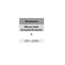 Novellini Paroi douche l'italienne 137-1385xH195cmVitrage transparent profilé si Kobleo