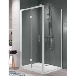Novellini Paroi douche pliante 66-72x H195 cm verre transparent profilé silver Z Kobleo
