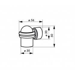 Thirard Butoir de porte avec aimant mural Diam 30 mm 91005 Thirard Kobleo