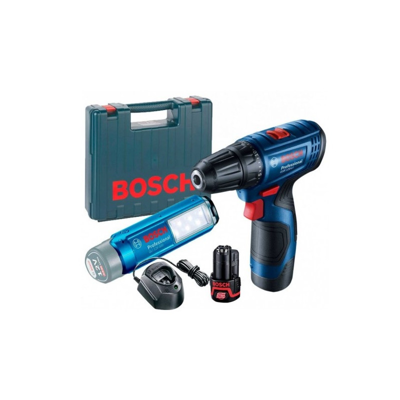 Bosch Professional Perceuse visseuse 06019G8004 GSR120-LI 12V 2,0Ah avec lampe Bosch Kobleo
