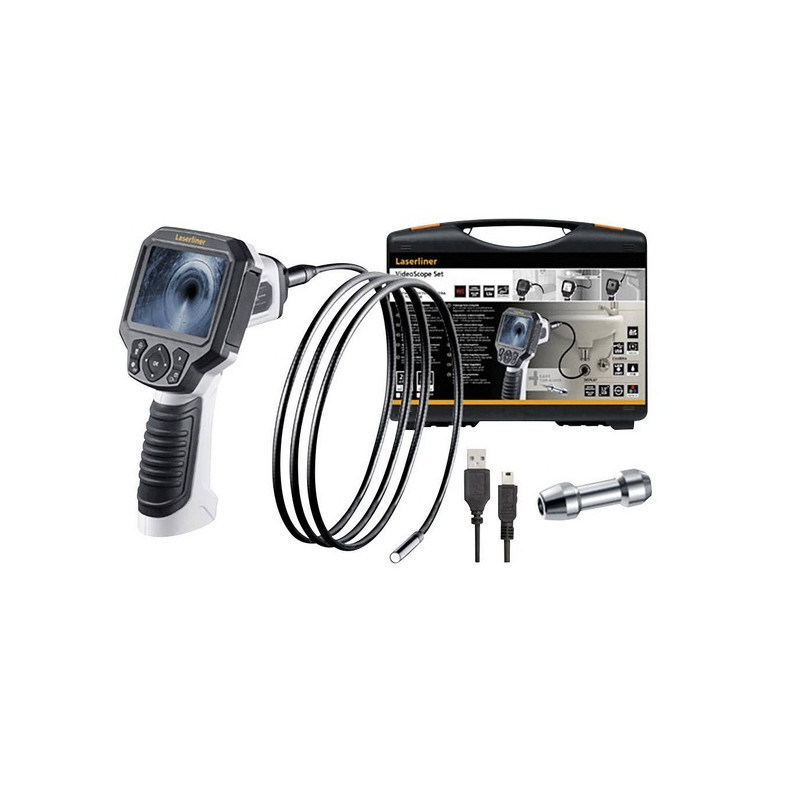 Laserliner Caméra d'inspection écran LCD tête 9mmx2m douille guidageVideoScope Pl Kobleo