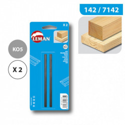 Leman Carte 2 Fers de Rabot Reversibles Carbure 75 X 5,5 X 1,1 Leman Kobleo
