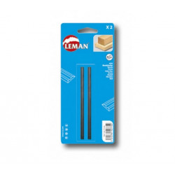 Leman Carte 2 Fers de Rabot Reversibles Carbure 80 X 5,5 X 1,1 Leman Kobleo
