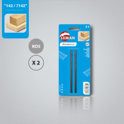 Leman Carte 2 Fers de Rabot Reversibles Carbure 82 X 5,5 X 1,1 Leman Kobleo
