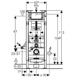 Geberit Bâti-support Duofix Sigma mural PMR simple Kobleo
