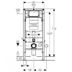 Geberit Bâti-support réservoir 6 / 75 L Geberit Duofix Sigma mural 111303005 Geberit Kobleo