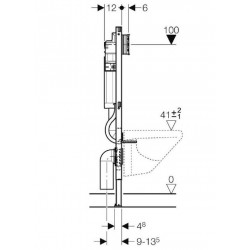 Geberit Bâti-support réservoir 6 / 75 L Geberit Duofix Sigma mural 111303005 Geberit Kobleo