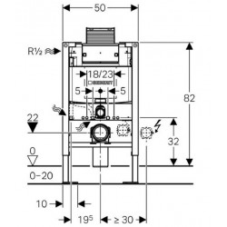 Geberit Bâti-support Oméga hauteur réduite Kobleo