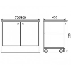 Creazur Caisson roulant Altea 70 cm Kobleo