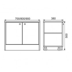 Creazur Caisson roulant meuble Epure Kobleo