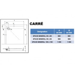 Allibert Cabine douche complète carré 90x90x225cm neutre profil noir UYUNI Kobleo