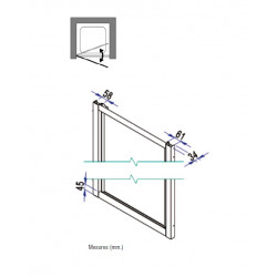 Samo Porte douche pivotante 76 84cm AMERICA QUATTRO Kobleo