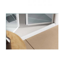 Samo Porte douche abattant Saloon 86 94cm profilés blanc mat AMERICA QUATTR Kobleo