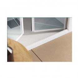 Samo Porte douche abattant Saloon 96 104cm profilés blanc mat AMERICA QUATT Kobleo