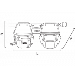 Bahco Ceinture porte-outils trois poches pour taille jusqu'à 48 4750-3PB-1 Bahco Kobleo