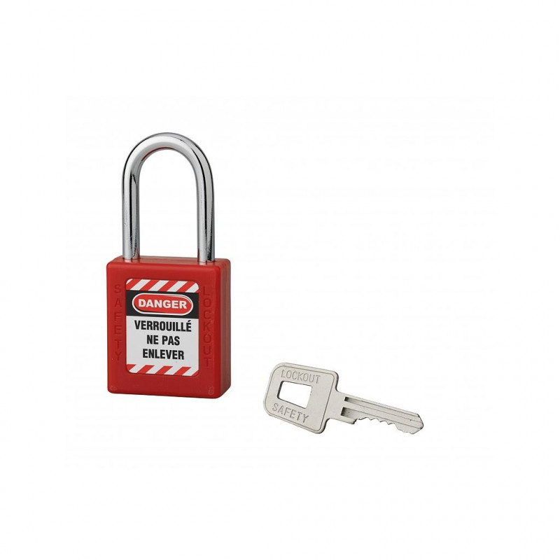 Thirard Cadenas de consignation 40 mm anse acier Diam 6 x 38 mm rouge 1 clé 91 Thirard Kobleo