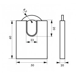 Thirard Cadenas QUADRA anse protégée 50 mm 4 clés réversibles nickel satin 955 Thirard Kobleo