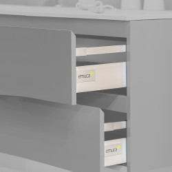 Emuca Kit tiroir cuisineVantage-Q H83mm prof 350mm fermeture amortie Acier B Kobleo