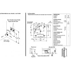 Leda Cabine Surf 5 Portes Battantes 80X80 Verre Granité Leda Kobleo