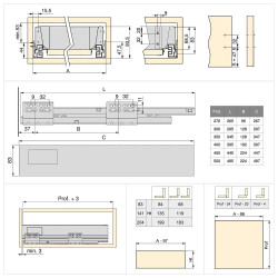 Emuca Kit tiroir cuisineVantage-Q H83mm prof 350mm fermeture amortie Acier B Kobleo