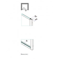 Samo Porte de douche pliante 77 85 cm profilés blanc verre transparent AMER Kobleo