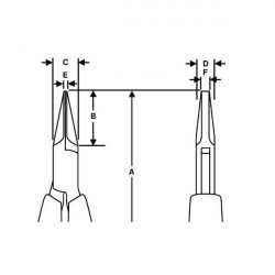 Bahco Pince à bec plat 120 mm avec poignée synthétique et finition polie 264 Bahco Kobleo