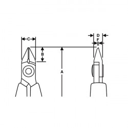 Bahco Pince coupante diagonale 110 mm capacité coupe 02-125 mm avec tête ova Kobleo