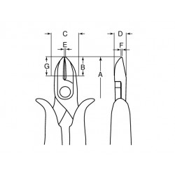 Bahco Pince coupante diagonale 125 mm nickelée et chromée 2666 Bahco Kobleo