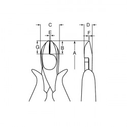 Bahco Pince coupante diagonale 160 mm nickelée chromée 2674 NVDE Kobleo