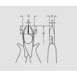 Bahco Pince coupante diagonale 200 mm chromée 2678 B Kobleo