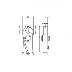 Bahco Pince coupante câbles multibrins et autres conducteurs souples 230 mm  Kobleo