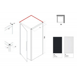 Samo Paroi douche fixe 87-89cm Ht200cm gauche Acrux Kobleo