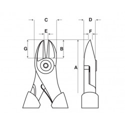 Bahco Pince coupante diagonale ressort ERGO 180mm anneau sécurité TAH2101G-1 Bahco Kobleo