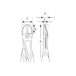 Bahco Pince coupante diagonale ERGO™ 200 mm avec anneau de sécurité TAH21HDG Kobleo