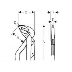 Bahco Pince multiprise ERGO™ 250 mm avec anneau de sécurité TAH8224 Bahco Kobleo