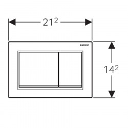 Geberit Plaque de déclenchement 115.080.KN.1 Omega 30 chromé Geberit Kobleo