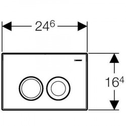Geberit Plaque de déclenchement WC 2 touches Blanc 115.125.11.1 Geberit Kobleo